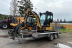 Caterpillar 302cr avec engcon et remorque