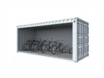 Abri vélo en container 20 pieds semi-couvert 16 places
