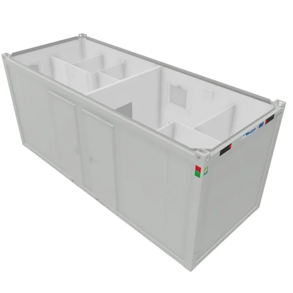 Bungalow sanitaire avec 5 WC H/F séparés 14,7 m² [20 pieds]