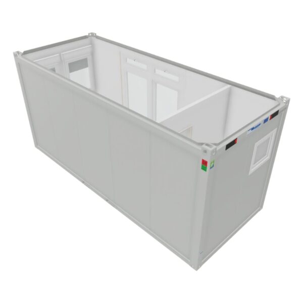 Bungalow bureau avec WC intérieur 14,7 m² [20 pieds]