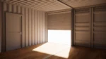 Local d’entreposage 28 m² en containers de 20 pieds avec rideau métallique et porte de service – Image 7