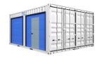 Garage préfabriqué en containers maritimes 28 m² avec double porte sectionnelle – Image 6