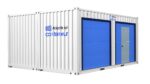 Garage préfabriqué en containers maritimes 28 m² avec double porte sectionnelle – Image 2
