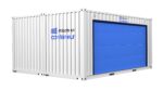 Garage préfabriqué en containers maritimes 28 m² avec porte sectionnelle extra large – Image 4