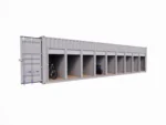Garage motos 9 places et 9 portes en container de 40 pieds – Image 2
